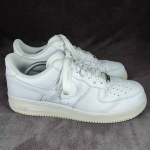 Nike Air Force 1 '07 Triple White CW2288-111 Leather Low Top Men's Size 12